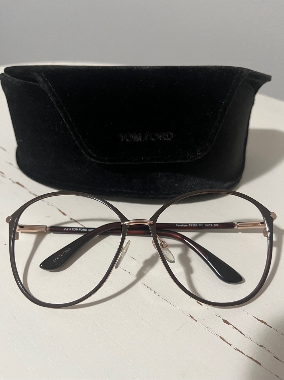 TOM FORD WOMEN'S EYEGLASSES FRAME ONLY PENELOPE TF 320  59()15 130 Vintage
